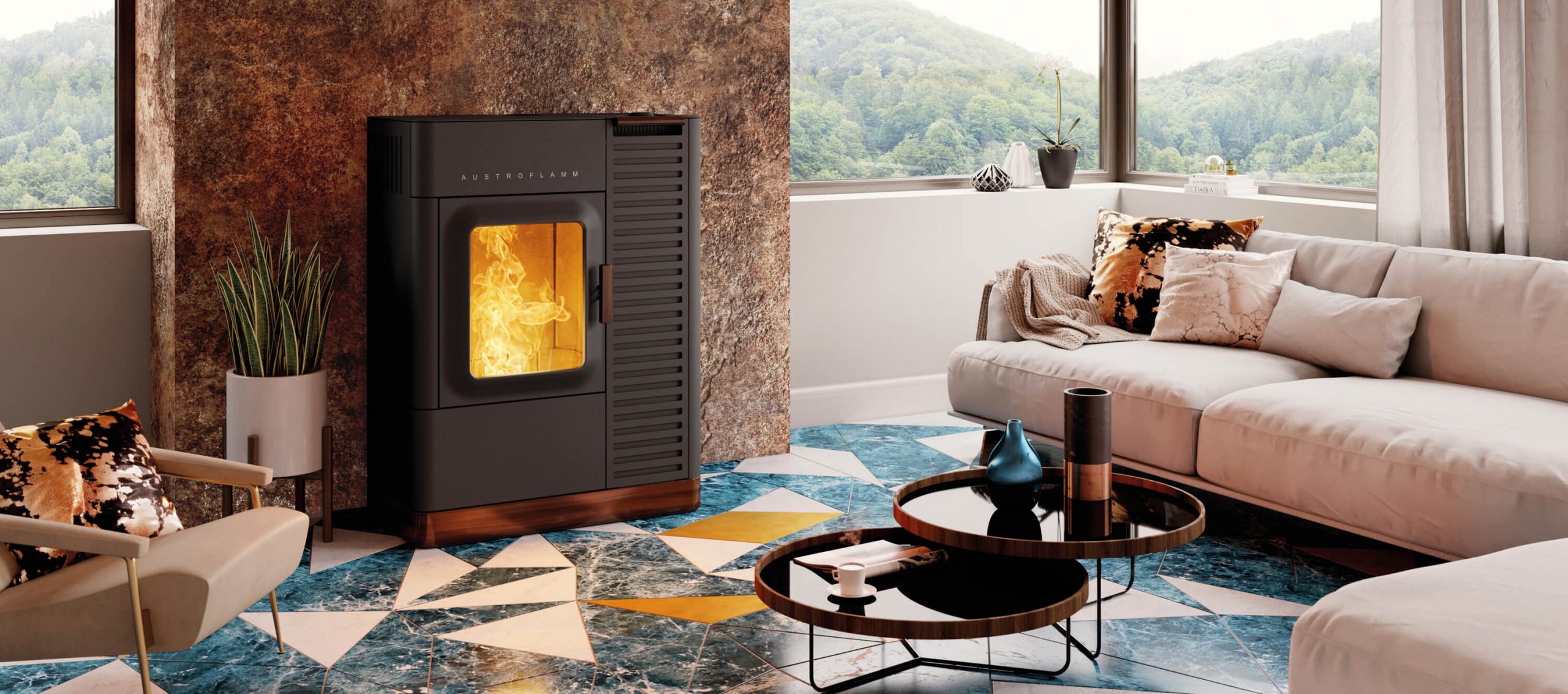 Installation de poêle à bois et cheminée